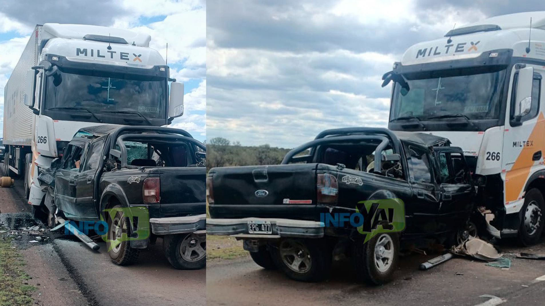Una camioneta y un camión chocaron de frente: un fallecido