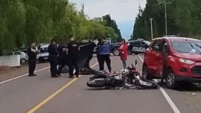 Murió un motociclista al chocar con un auto en Tunuyán: tenía 80 años