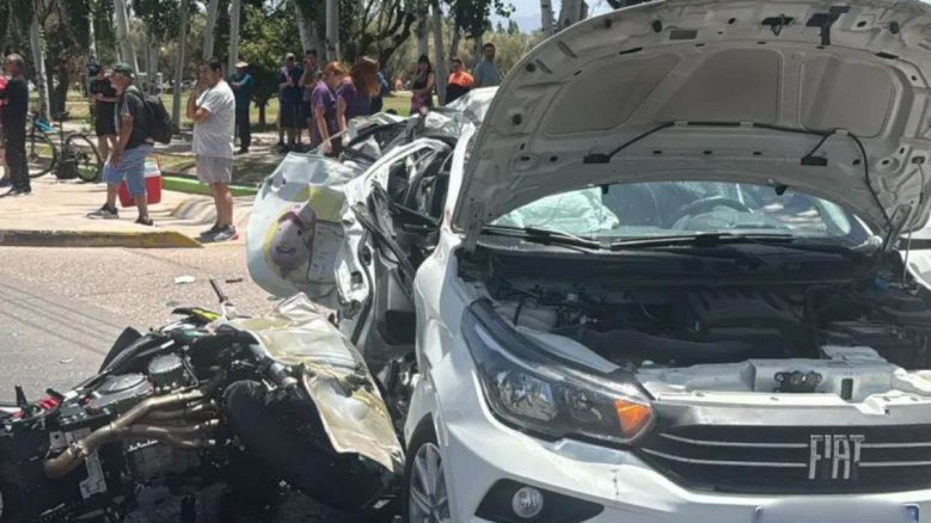 Trágico final para un motociclista que chocó en el Parque