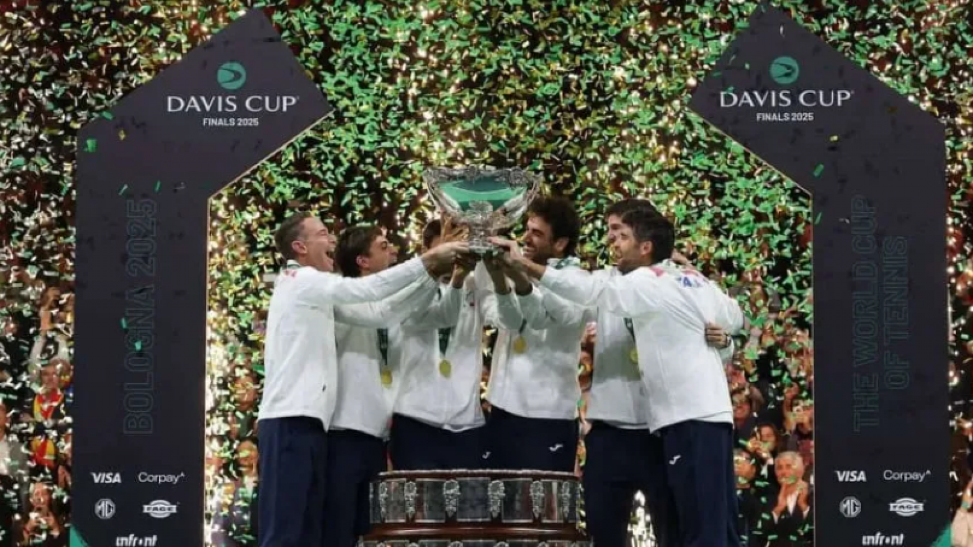 Italia le ganó a España y se coronó campeón de la Copa Davis