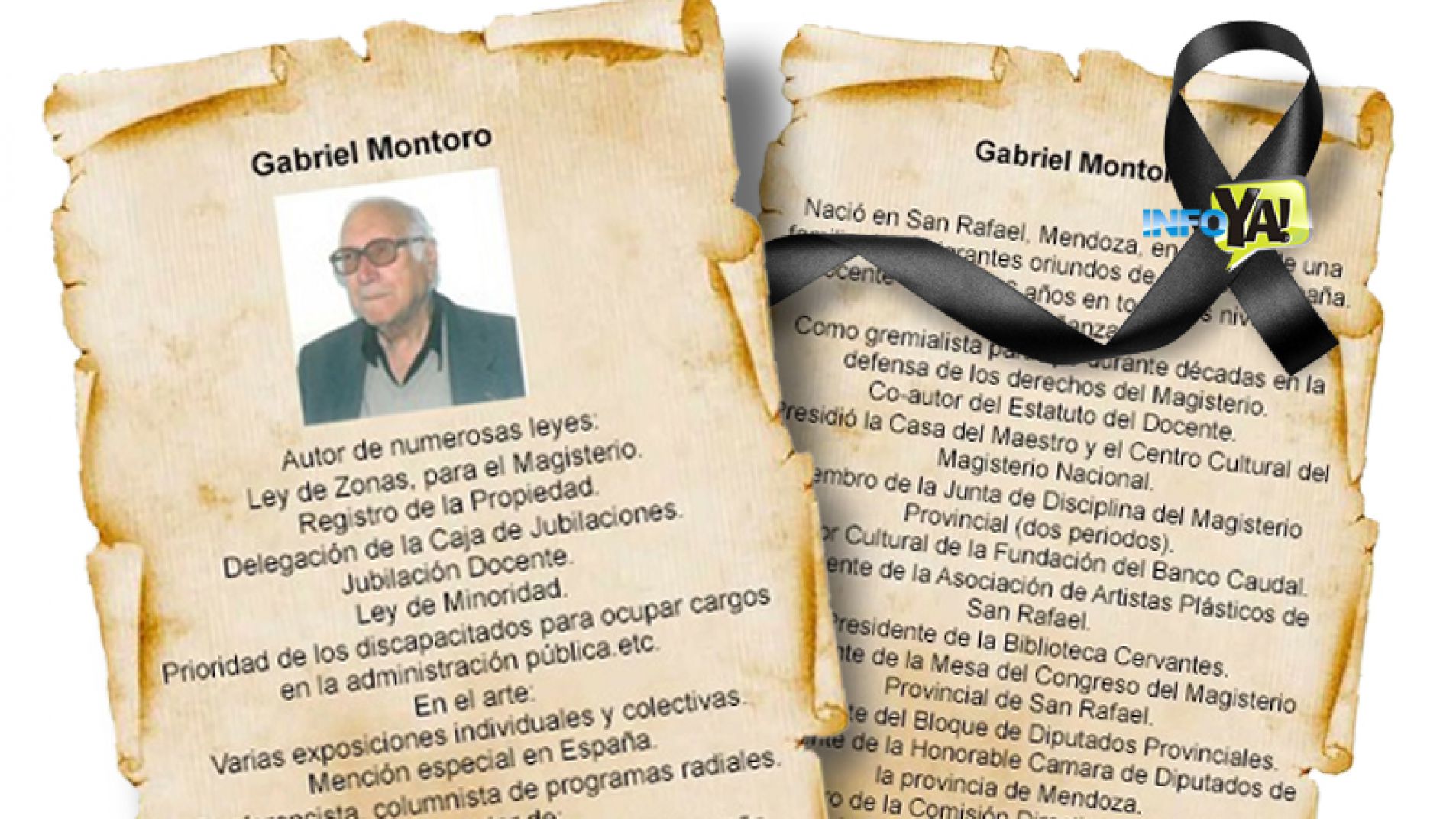 Falleció el político y escritor sanrafaelino Gabriel Montoro