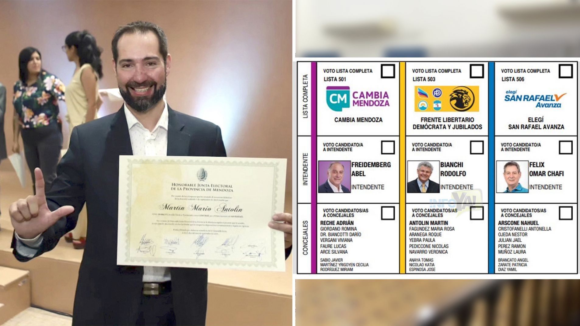 Martín Antolín encabezó la lista de candidatos de concejales del Partido Libertario.