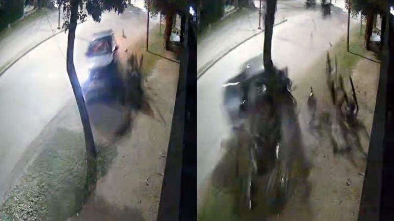 Delincuentes robaron una camioneta y chocaron: uno murió calcinado (Video)