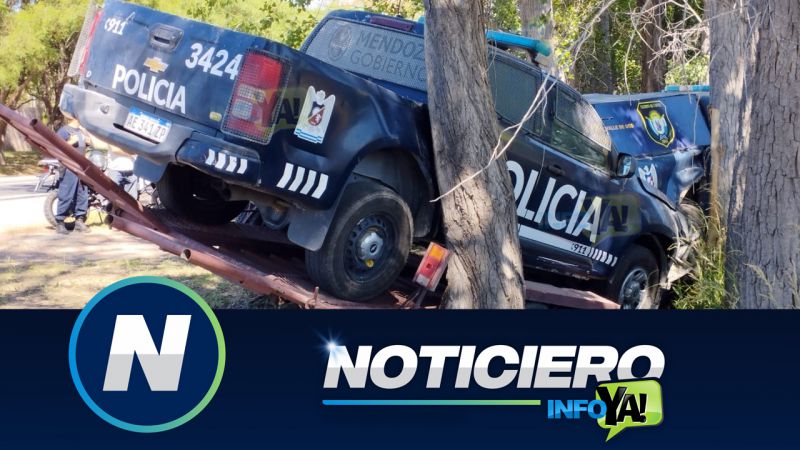 Móvil policial tuvo un incidente vial cuando transportaba a otra camioneta