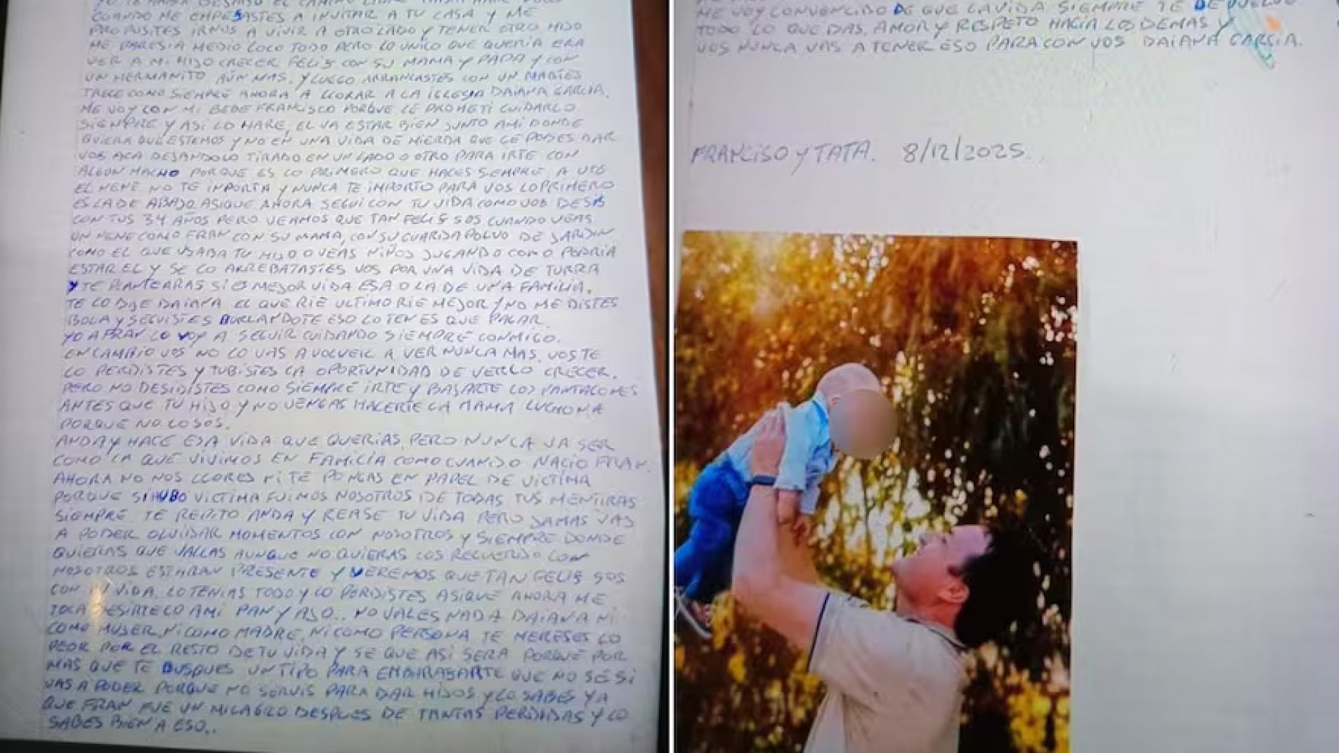 Mató a su hijo de cuatro años y se suicidó: la carta donde anunció su plan