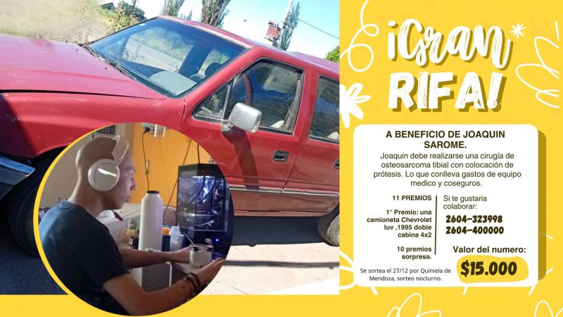 Rifan su camioneta para pagarle la operación a su hijo que tiene un tumor