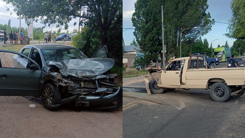Choque entre un auto y una camioneta conducida por una adolescente de 17 años