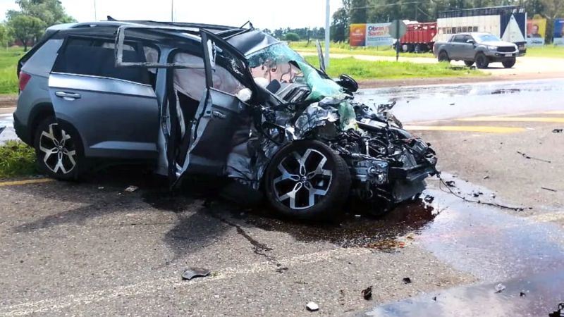 Video: el tremendo choque del pastor Bonarrico contra un camión