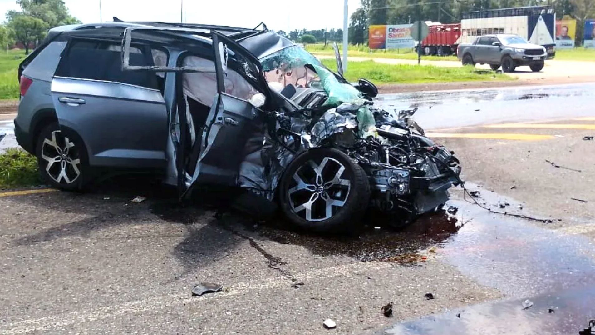 Video: el tremendo choque del pastor Bonarrico contra un camión