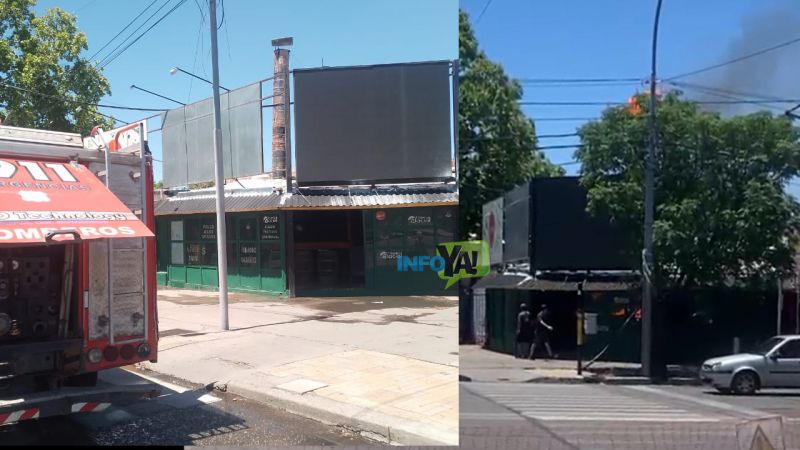 Video: Se incendió la rotisería de Hipólito Yrigoyen y Moreno