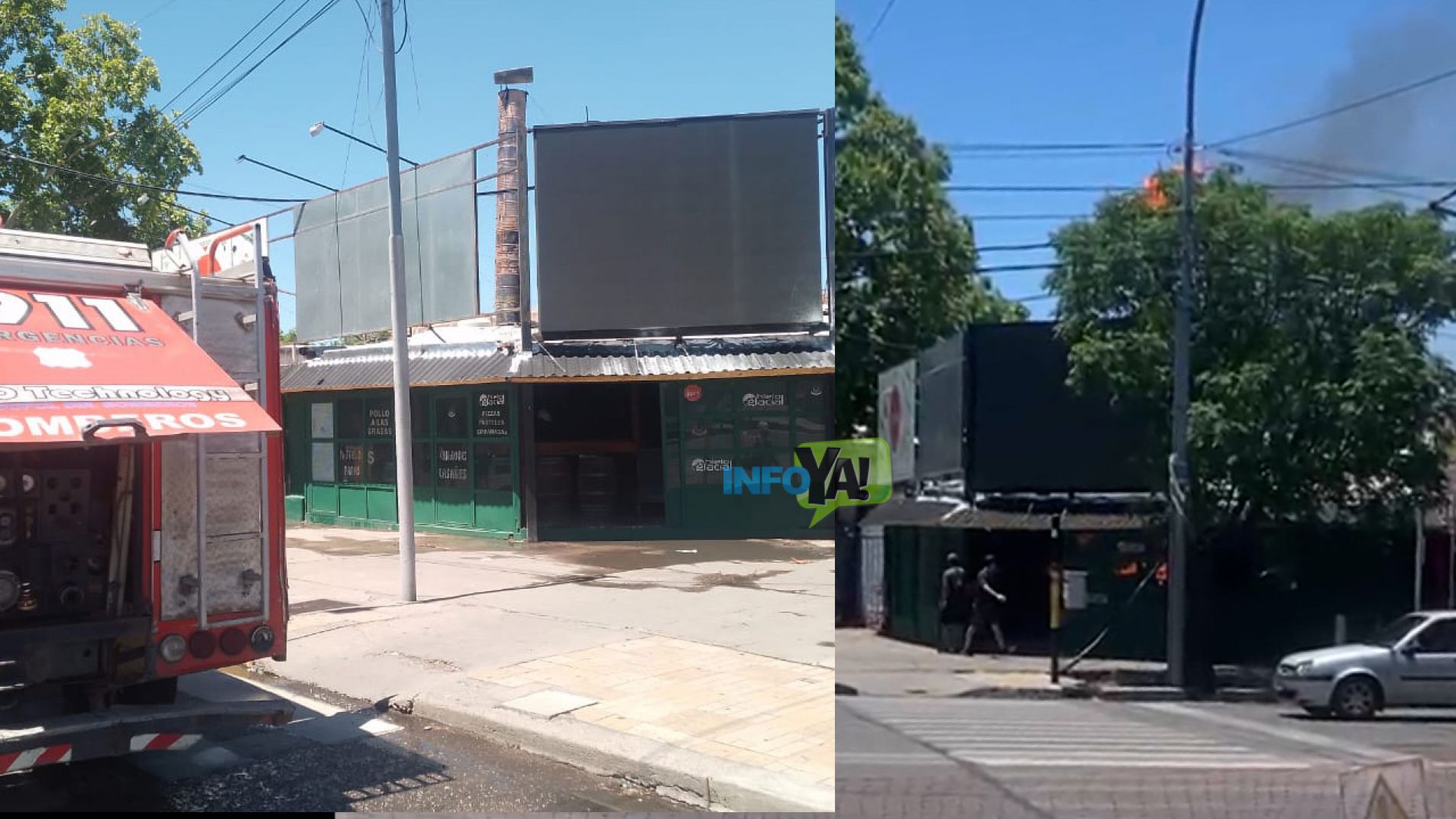 El incendio se inició minutos antes de las 14.