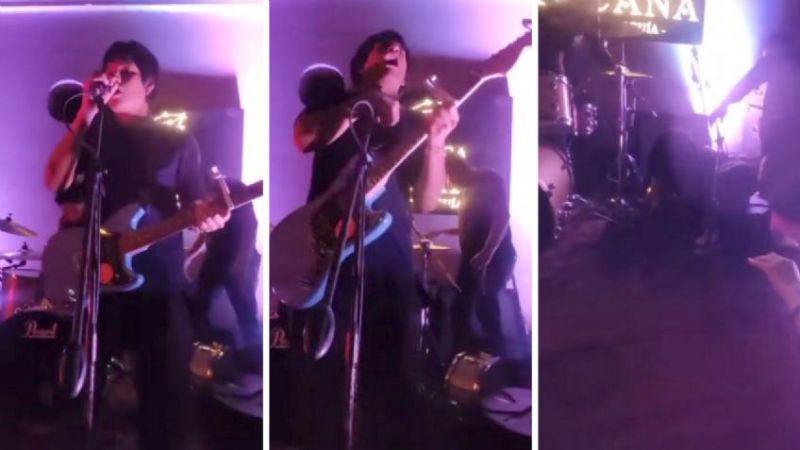 Cantante se electrocuta en pleno escenario y sufre quemaduras (Video)