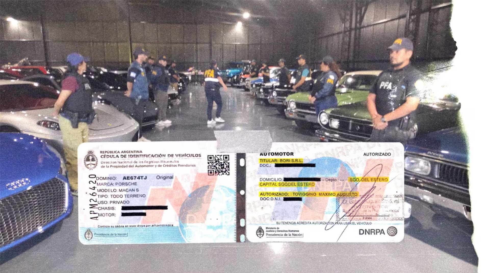 La familia de Toviggino tenía permiso para manejar los autos de lujo de Pilar