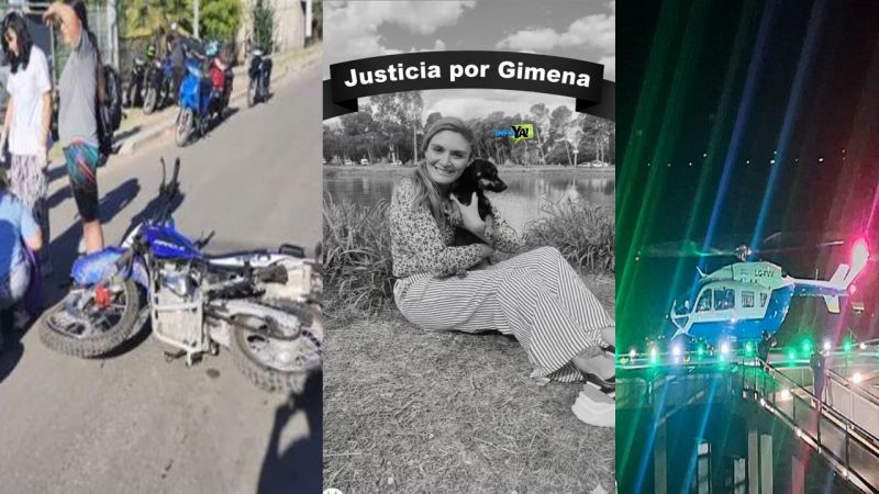 Murió Gimena la motociclista atropellada en la Isla del Río Diamante