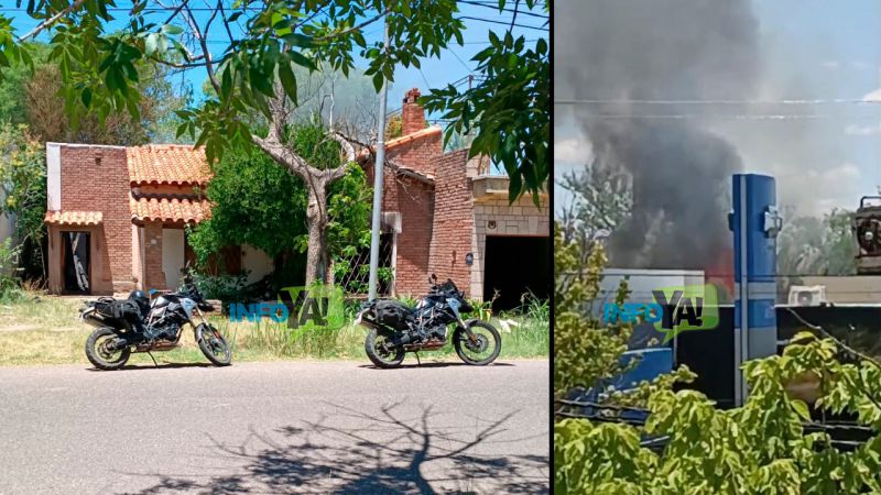 Bomberos extinguió un incendio en el interior de una casa abandonada