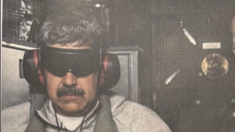 Donald Trump difundó la primera imagen de Nicolás Maduro detenido