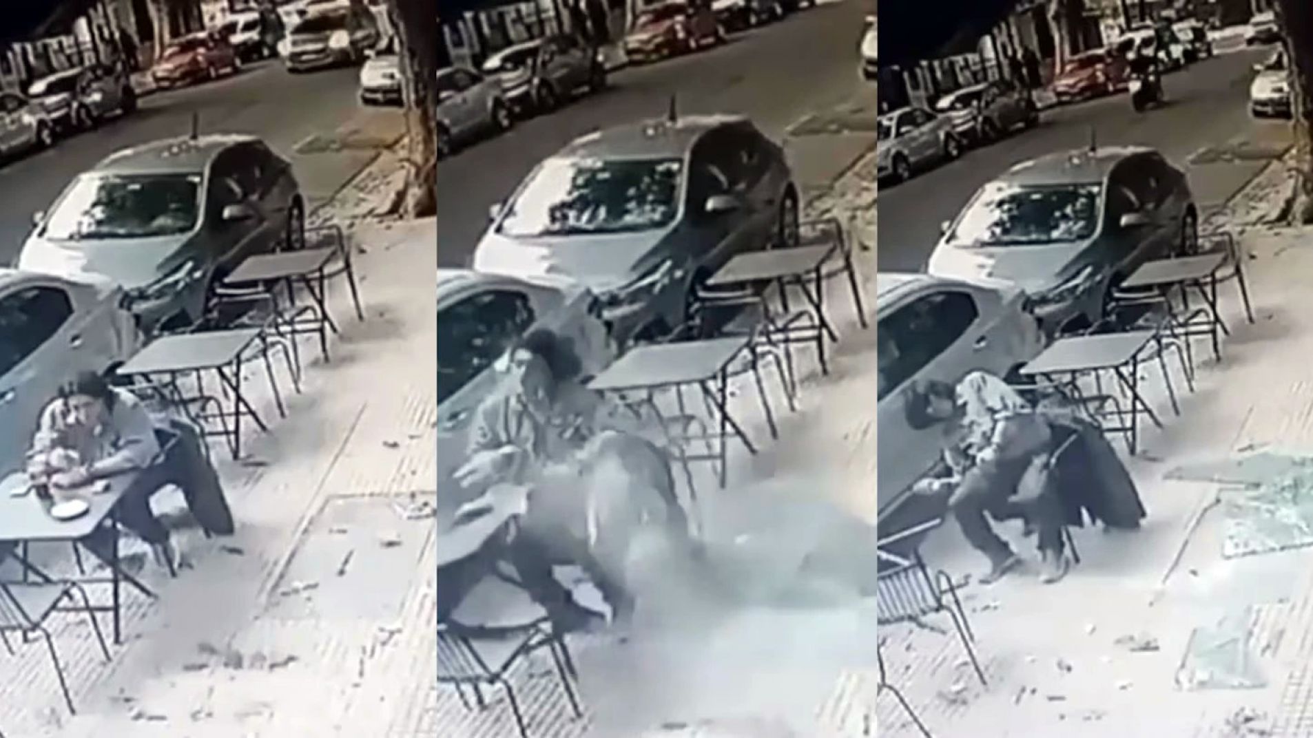 Video: estaba en una cafetería y le cayó una placa de vidrio en la cabeza