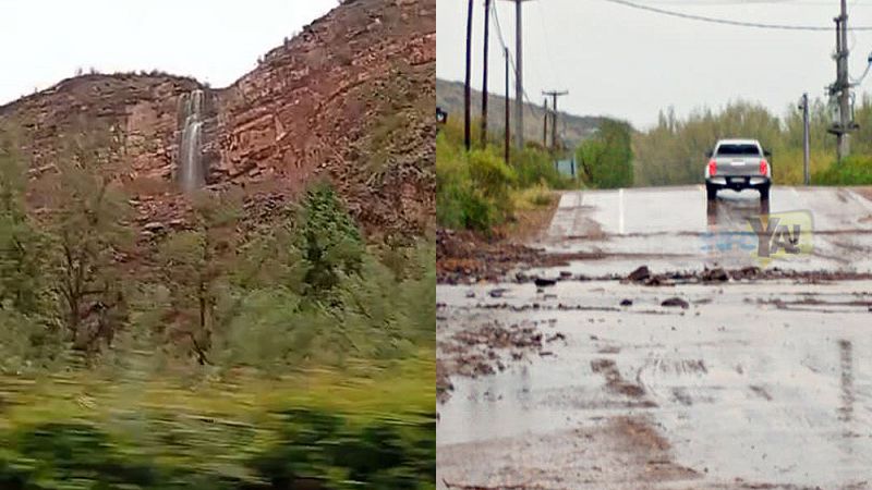 Video: Por la lluvia hubo crecidas y cascadas temporales en Valle Grande