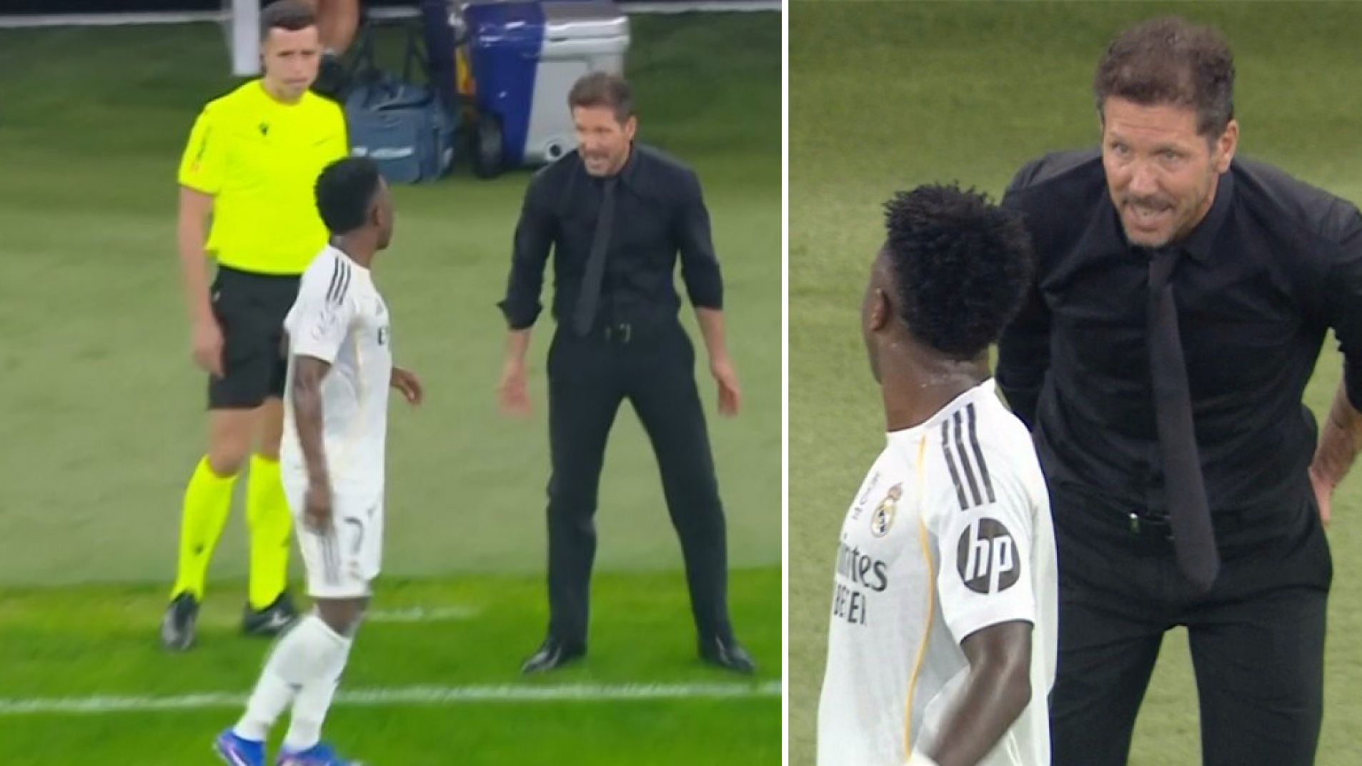 Simeone enloqueció a Vinicius: "Florentino te va a echar": Mirá los videos