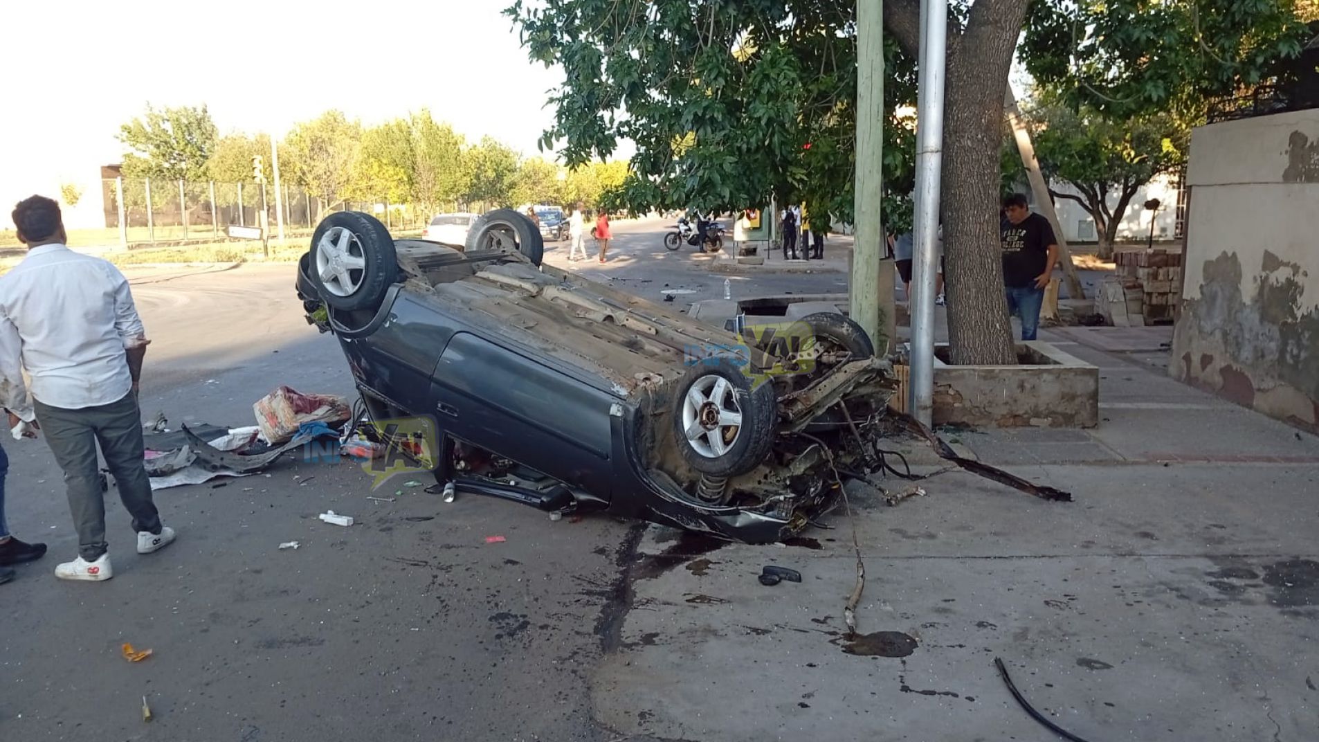 El conductor del Corsa la sacó barata porque no resultó herido.