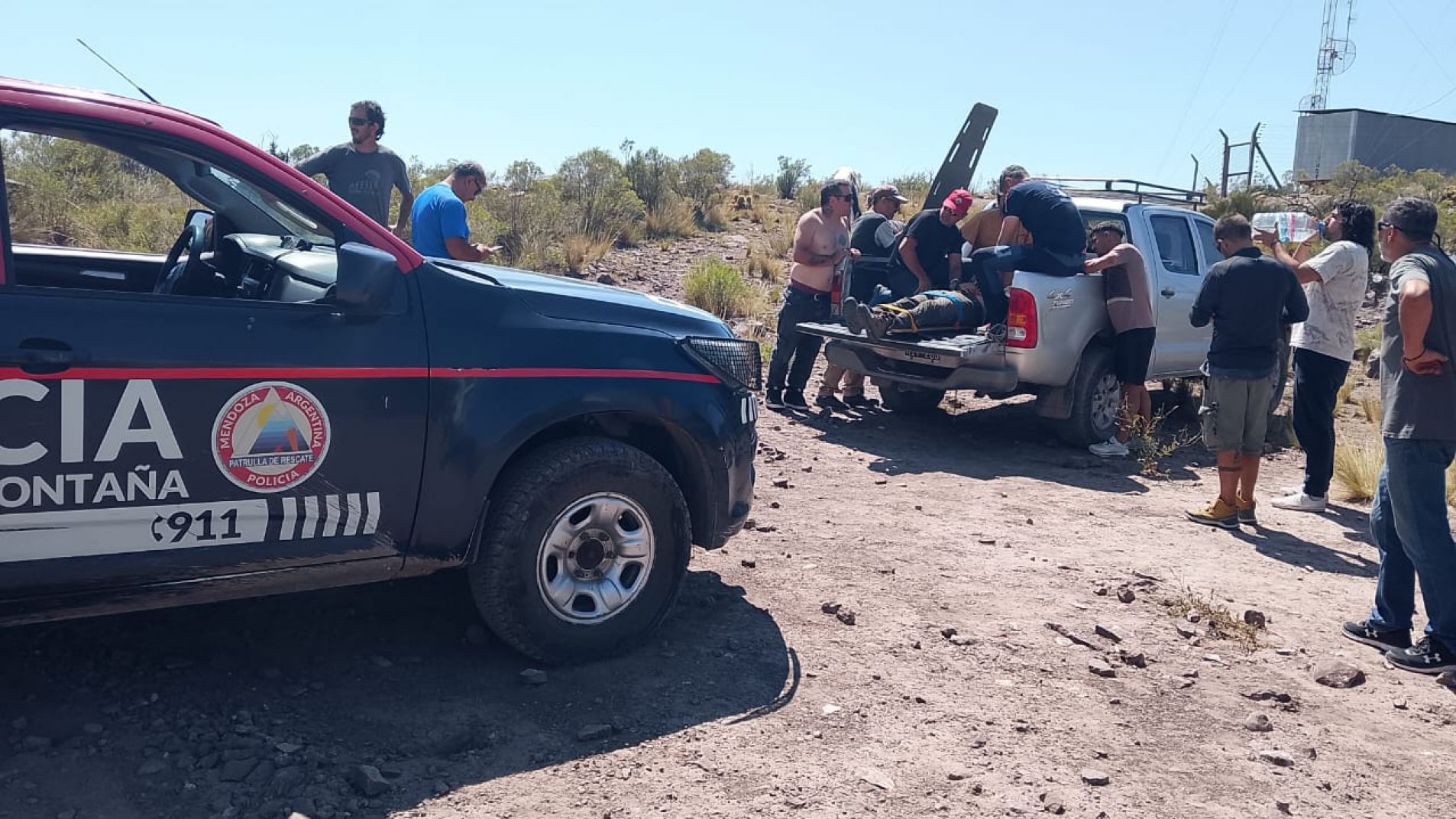 Cinematográfico rescate de un parapentista en el Cerro Arco