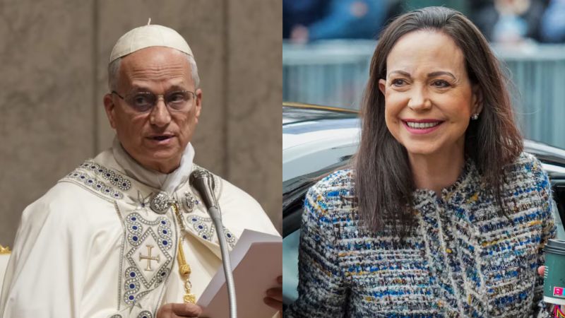 El papa León XIV recibió a la líder antichavista María Corina Machado