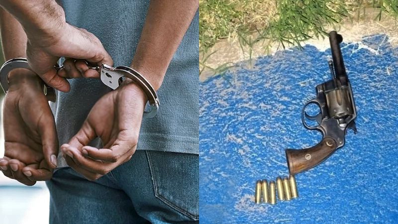 Policías y un vecino corretearon a ladrón, les efectuó dos disparos y lo atraparon