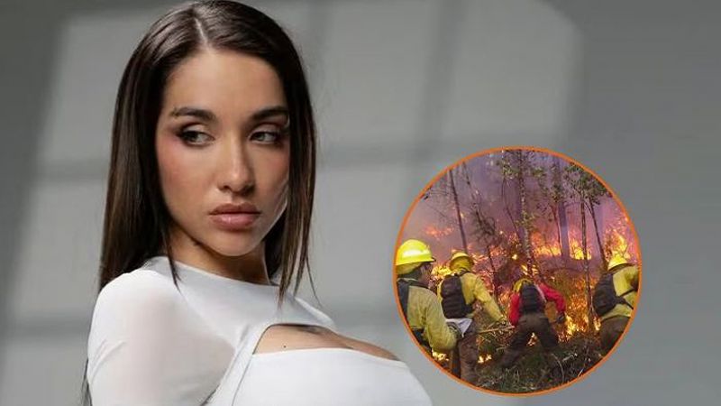 María Becerra equipó 4 brigadas que combaten el fuego en la Patagonia