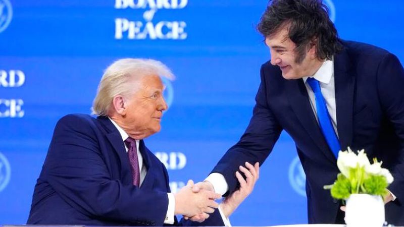 Javier Milei participó de la firma del Consejo de la Paz creado por Donald Trump