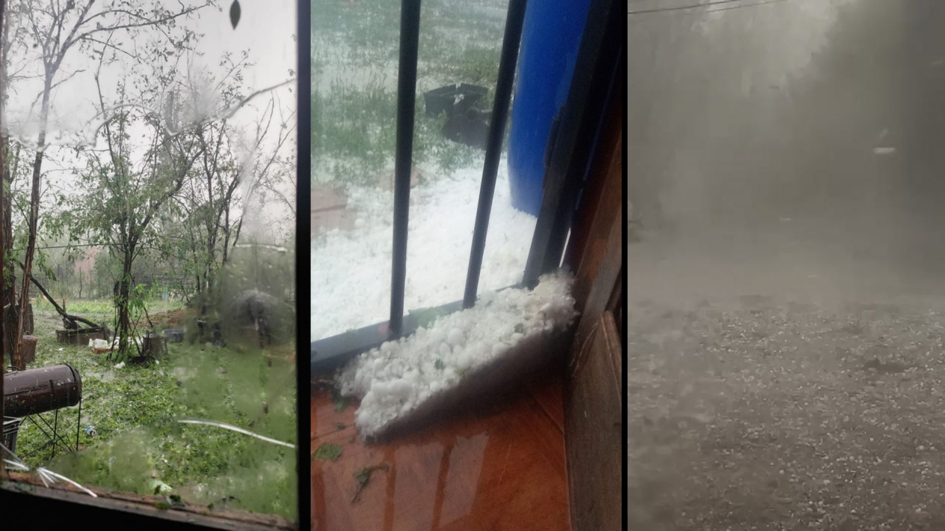 Videos: fuerte granizada afectó la Villa 25 de Mayo y Las Paredes