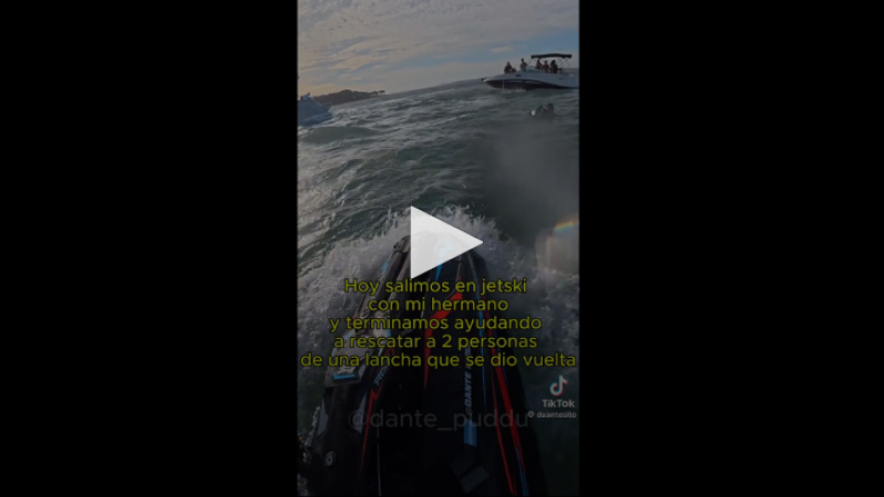 Rescataron a una familia tras el vuelco de una lancha en Punta del Este