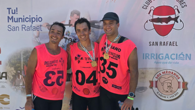Matías Pérez y Mónica Rugoso ganaron el Tetratlón