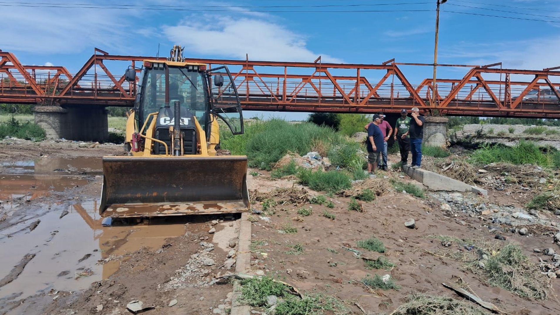 Omar Félix supervisó los trabajos de asistencia luego de las tormentas