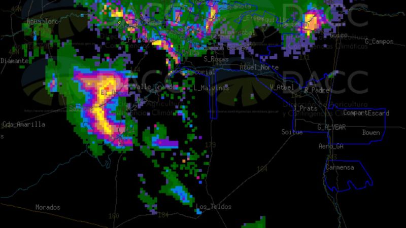 Una celda importante avanza por el suroeste del departamento