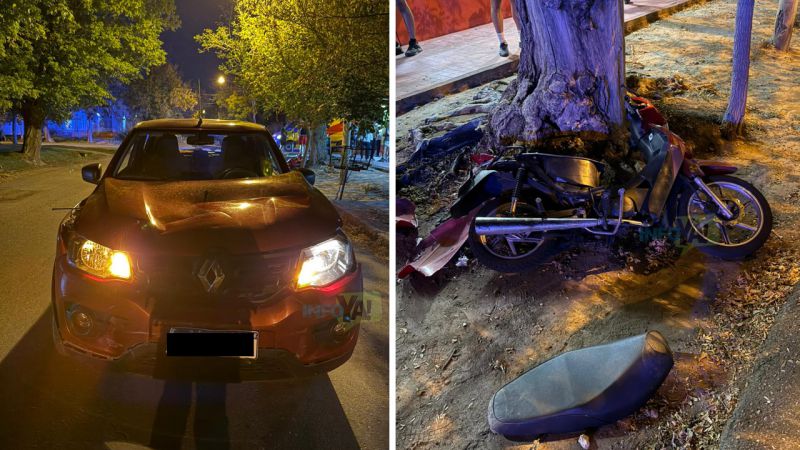 Tras un accidente un motociclista quedó internado en terapia intensiva