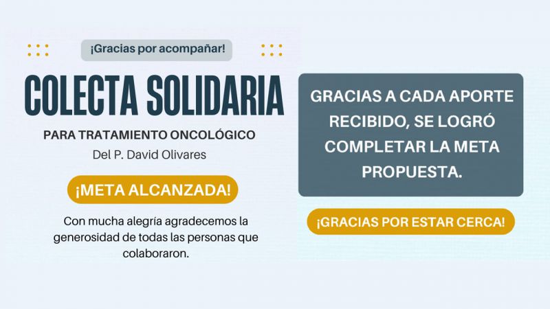 Gracias a la colecta solidaria el padre David ya tiene el dinero para su tratamiento