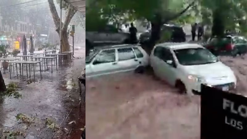 Imágenes de la fuerte tormenta que inundó las calles de Gran Mendoza