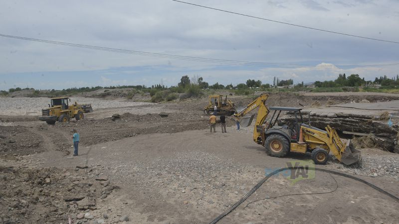 Luego de la crecida, comenzaron los trabajos en el badén de Pobre Diablo