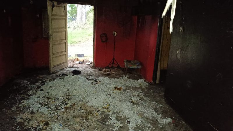 Un incendio destruyó la casa de una familia en Las Aguaditas