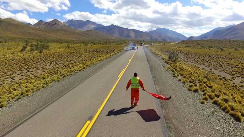 Demarcan de nuevo y renuevan cartelería en la ruta a Las Leñas y a Valle Hermoso