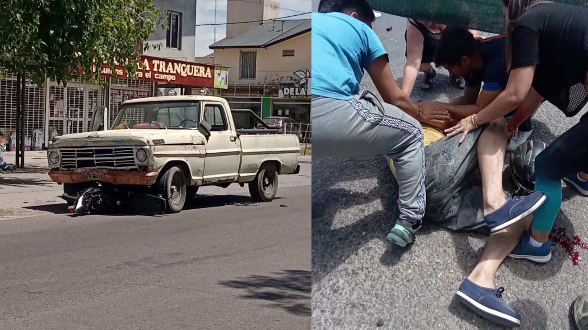 Un motociclista con Traumatismo encéfalo craneal grave