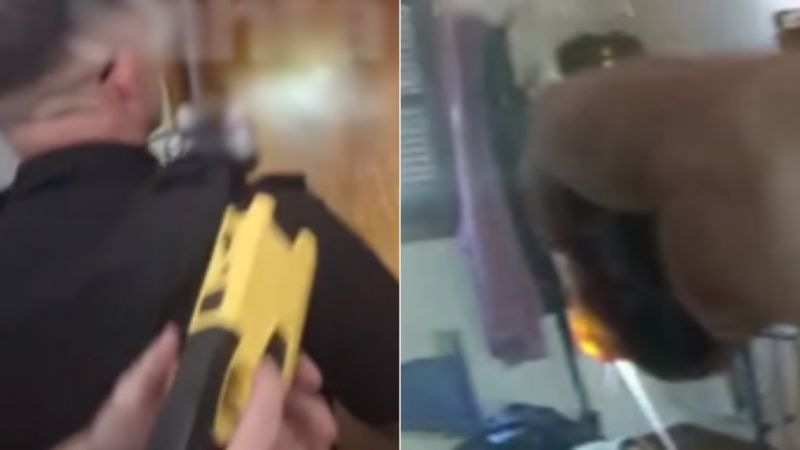 "Largá el cuchillo": se atrinchero y fue reducido con una Taser (Video)
