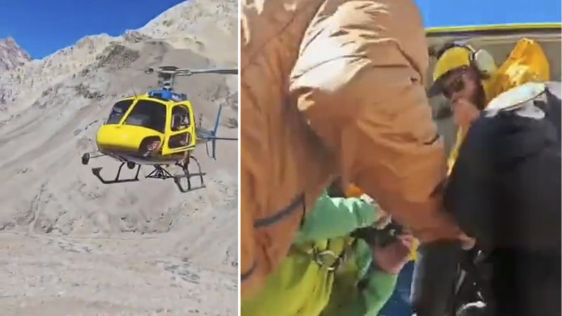 Rescate heróico de un andinista que se descompensó en el Aconcagua