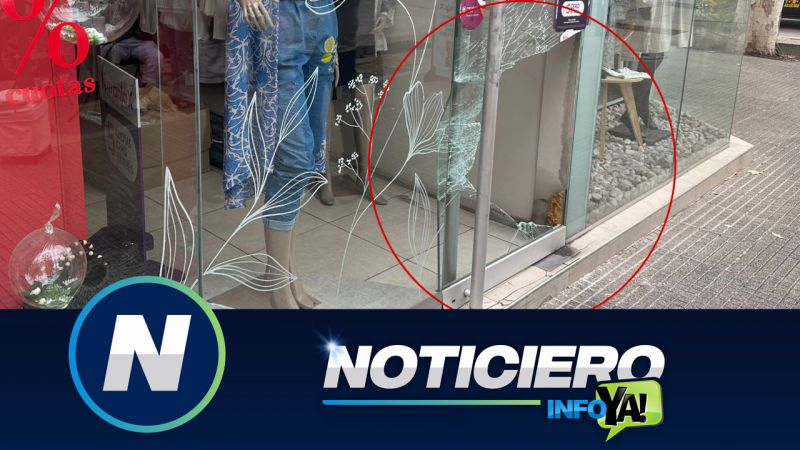 Rompieron el blindex y robaron en dos comercios a metros del KM0