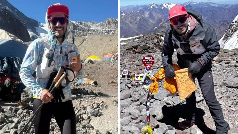 Un sanrafaelino subió y bajó el Aconcagua en sólo 19 horas (video)