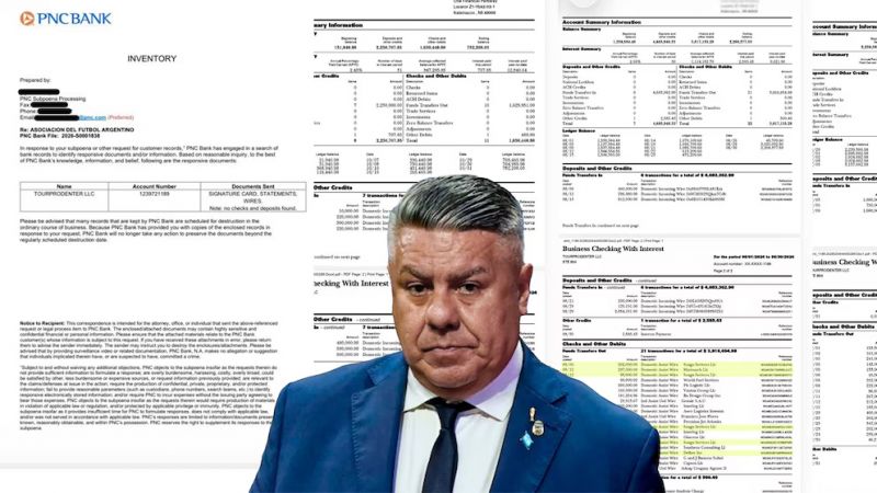 Hallaron otro banco en EEUU que giró fondos de la AFA a empresas fantasmas