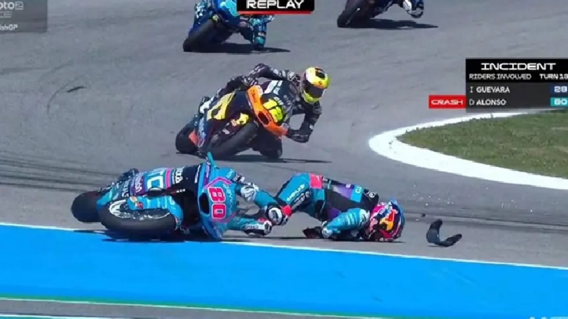 Video: terrible accidente en una carrera de motociclismo