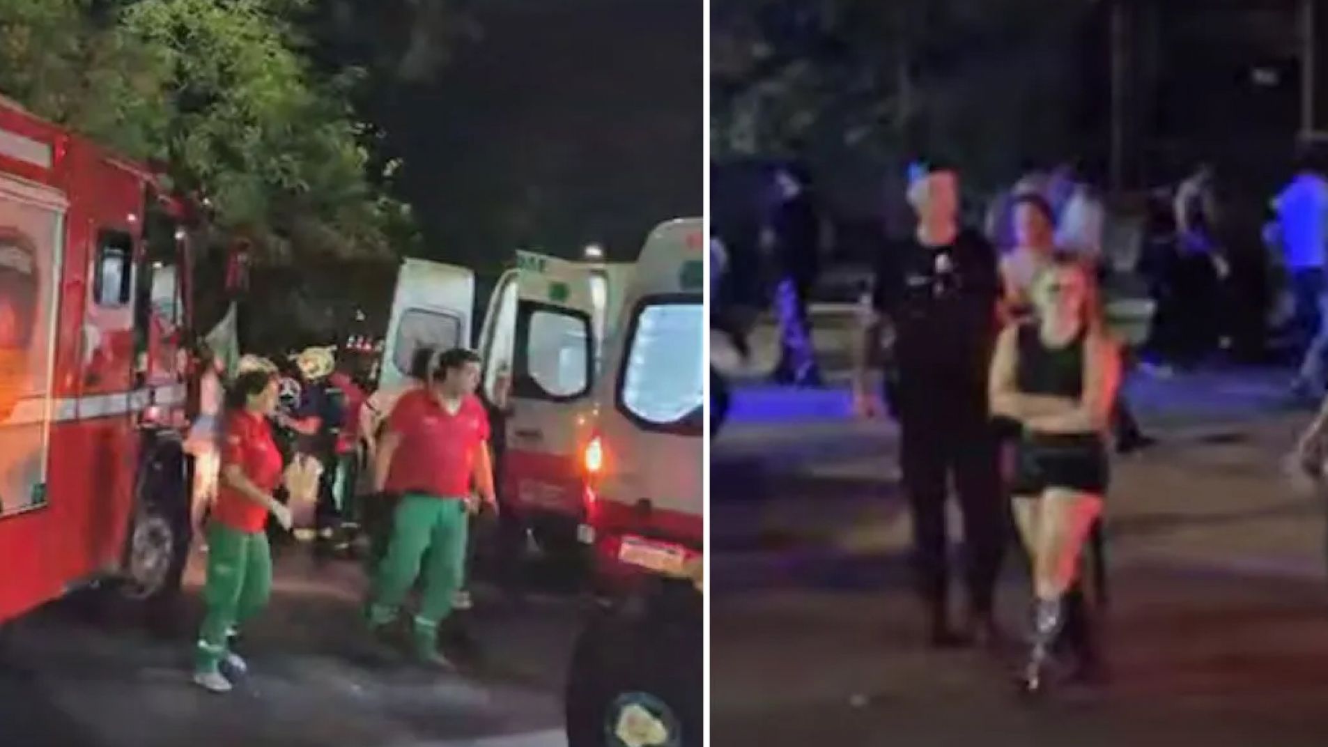 Video impactante: así colapsó parte del escenario en el boliche de Costanera