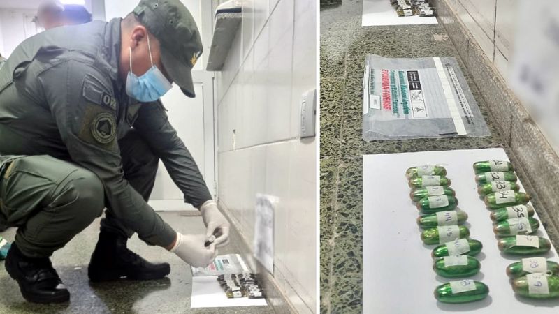 Viajaban rumbo a Mendoza con el estómago lleno de cocaína