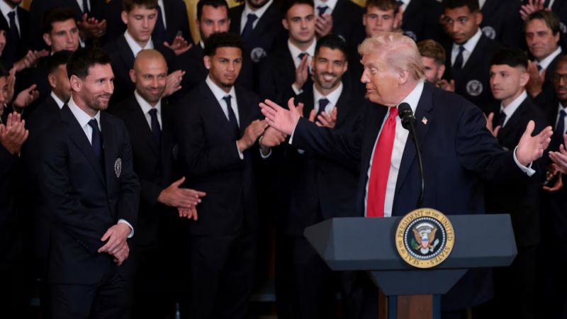 Donald Trump recibió a Messi y al resto del plantel del Inter Miami en la Casa Blanca